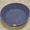 Canasta De Soga De Algodón Artesanal Azul Oscuro