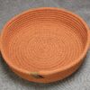 Canasta De Soga De Algodón Artesanal Naranja