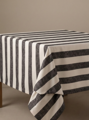 Mantel Anti-Mancha Fajas Negro