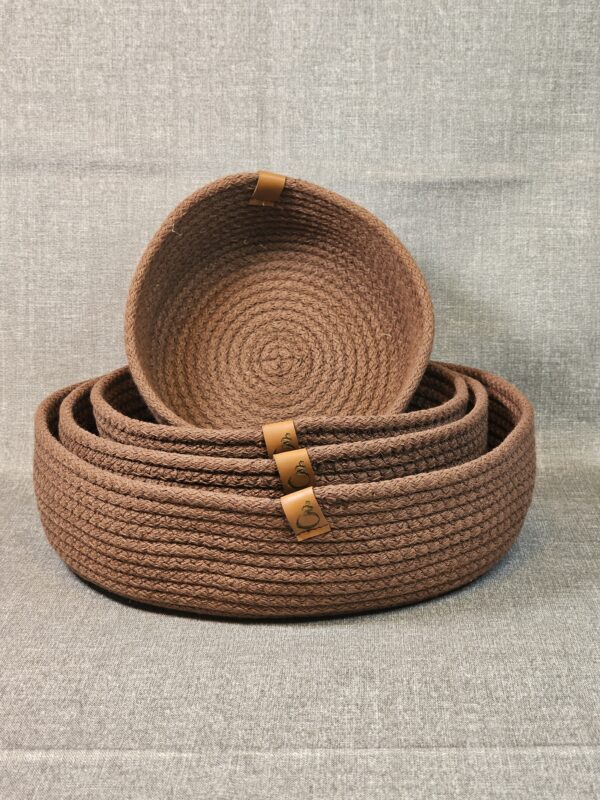 20250924_151609 Combo de Cestos de Algodón – 4 Tamaños Color Marrón Argentino