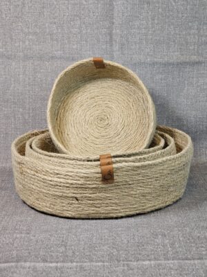 Combo de Cestos de Algodón – 4 Tamaños De Yute