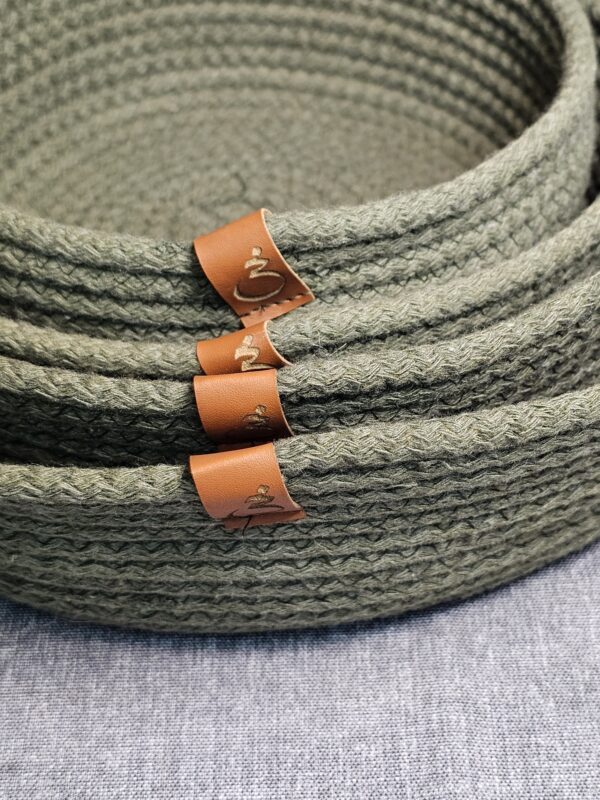 20250924_154141 Combo de Cestos de Algodón – 4 Tamaños Color Verde Musgo