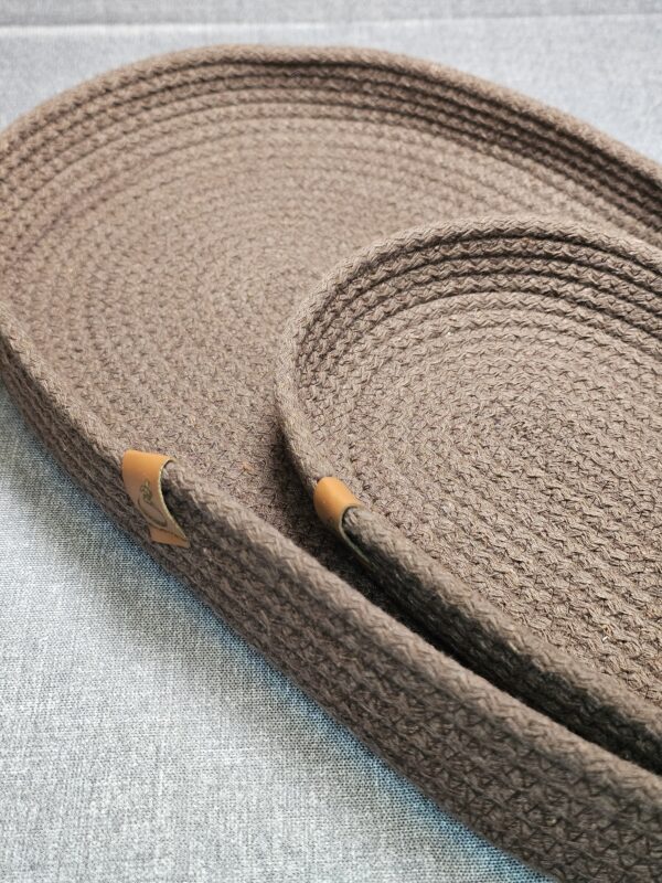 20250924_155535 Bandeja Oval De Soga De Algodón Color Marrón Africano