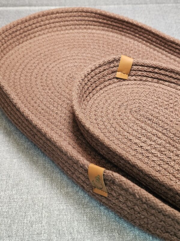 20250924_155605 Bandeja Oval De Soga De Algodón Color Marrón Argentino