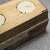 Porta velas Artesanal de Madera y Yute – Estilo Rústico