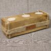 Porta velas Artesanal de Madera y Yute – Estilo Rústico