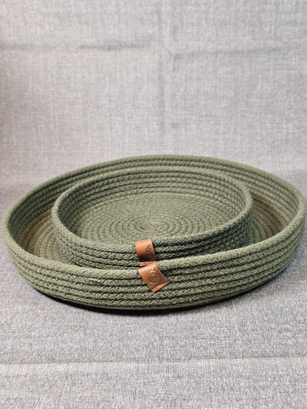 Bandeja Soga De Algodón Color Verde Musgo