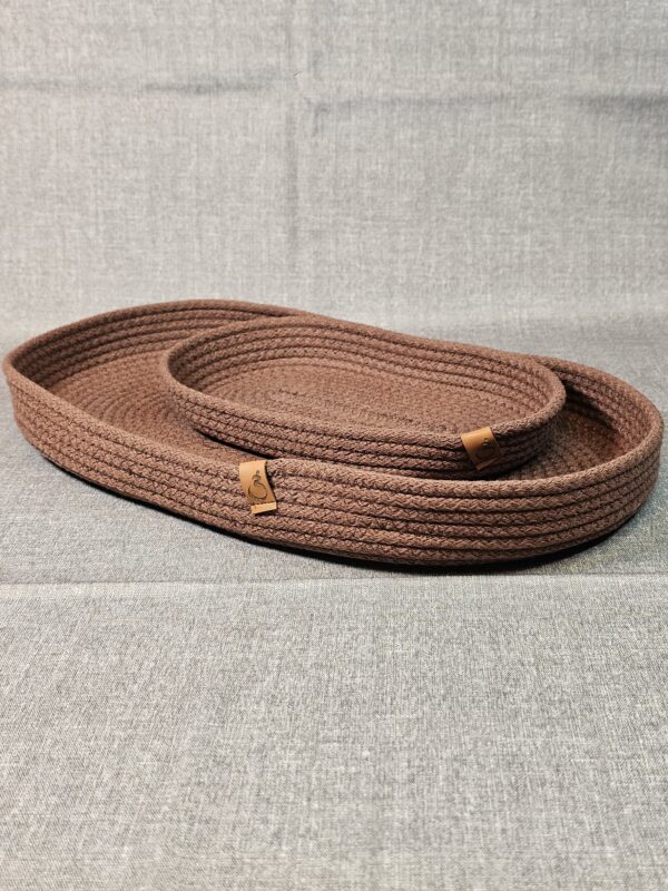 20250924_163604 Bandeja Oval De Soga De Algodón Color Marrón Argentino