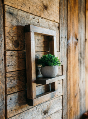 Cuadro Decorativo Artesanal en Madera Natural