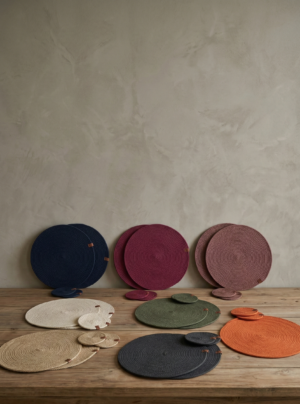 Combo 2 Individuales + 2 Posa Vasos Soga Algodon 7mm