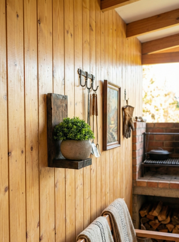 Estante Decorativo de Madera Artesanal - Formato Chico