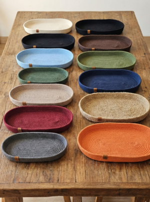 Bandeja Oval 22x40cm Soga Algodon 7mm